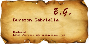 Burszon Gabriella névjegykártya